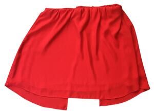 NWT Krisa Chiffon Layered Red Mini Skirt Small